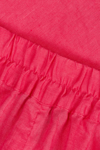 Short en lin - Fuchsia