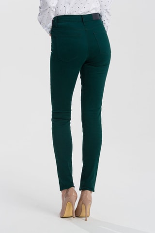 Pantalon skinny taille haute - Vert foncé