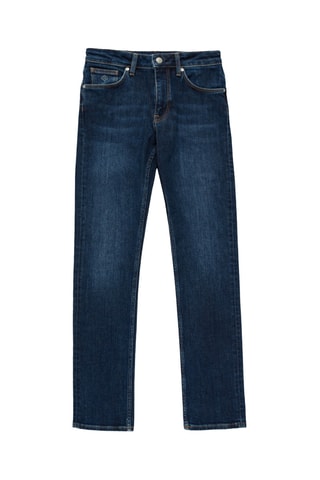 Jean slim taille haute - Bleu marine