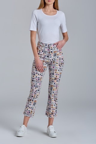 Jean staight taille haute - Blanc