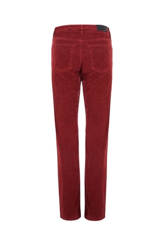 Pantalon slim en velours - Rouge