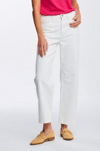 Jean wide legs taille haute - Ecru