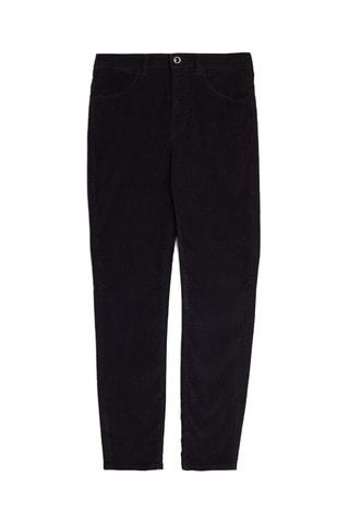 Pantalon slim en velours - Noir
