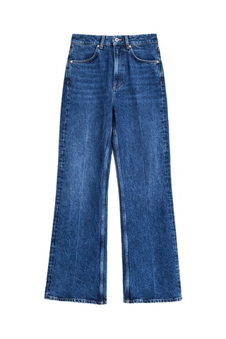 Jean regular taille haute - Bleu