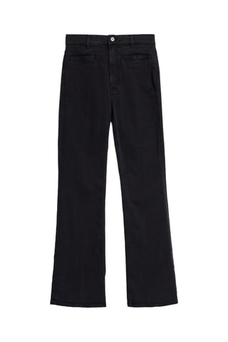 Jean flare taille haute - Noir