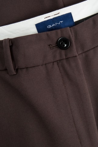 Pantalon tapered 7/8 taille haute - Marron