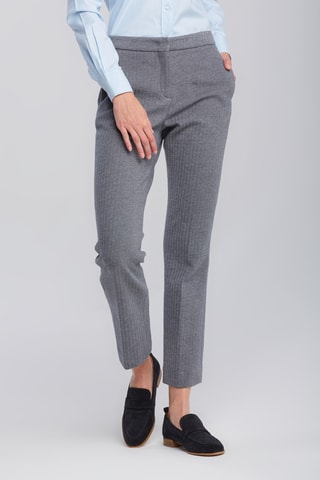 Pantalon cigarette - Gris chiné