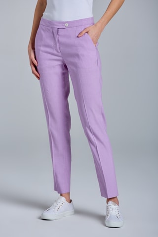 Pantalon regular en lin - Violet