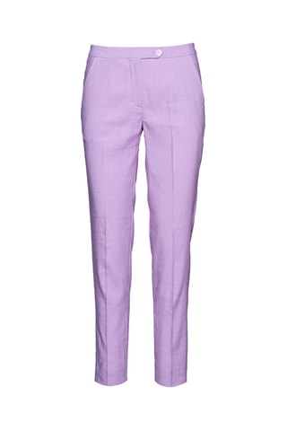 Pantalon regular en lin - Violet