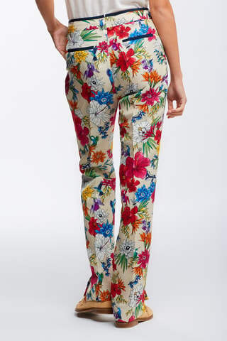 Pantalon regular en lin - Ivoire