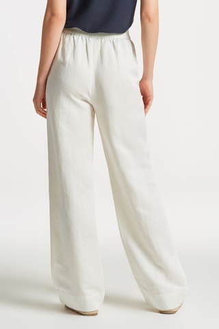 Pantalon wide legs en lin - Ecru