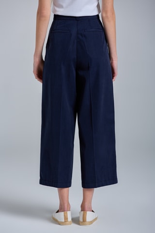 Pantacourt taille haute - Bleu nuit