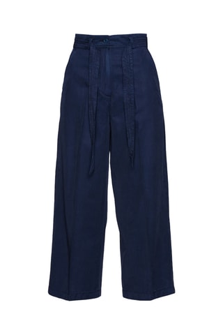 Pantacourt taille haute - Bleu nuit