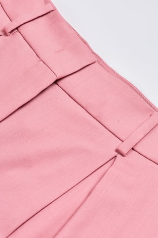 Pantalon wide legs en laine taille haute - Rose