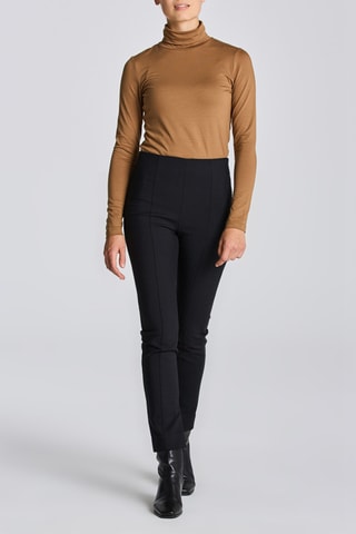 Pantalon slim taille haute - Noir