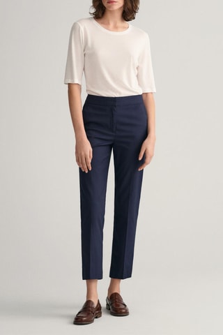Pantalon slim taille haute - Bleu nuit