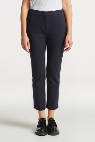 Pantalon slim taille haute - Bleu nuit