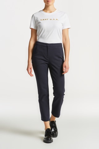 Pantalon slim taille haute - Bleu nuit