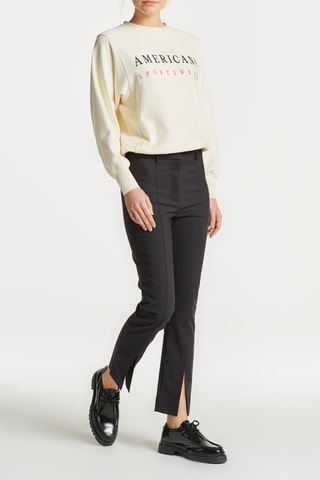 Pantalon slim taille haute - Noir