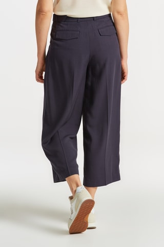 Pantalon large taille haute - Bleu nuit