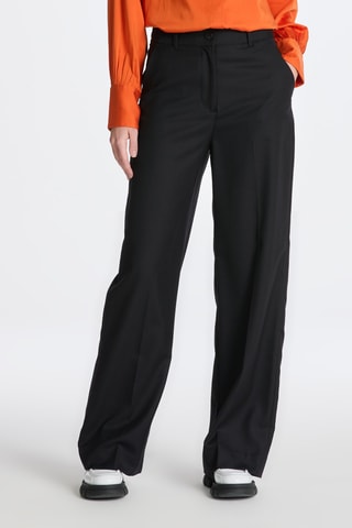 Pantalon droit en laine - Noir