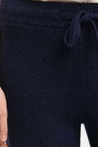 Pantalon regular en laine - Bleu nuit