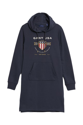 Robe sweat à capuche - Bleu nuit