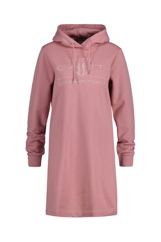 Robe sweat à capuche - Rose