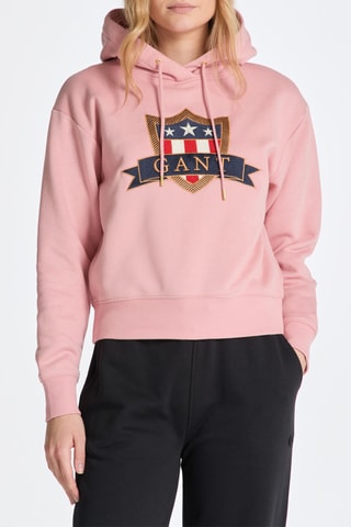Sweat à capuche - Rose et bleu nuit