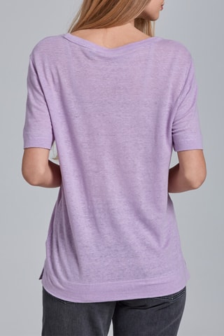 Top en lin - Mauve