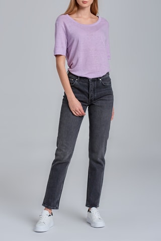 Top en lin - Mauve