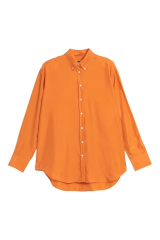 Chemisier relaxed en soie - Orange