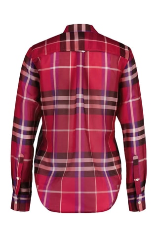 Chemisier regular en soie - Bordeaux et fuchsia