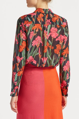 Chemisier en soie - Violet et orange