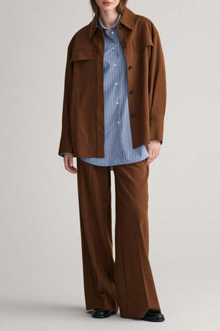 Surchemise en laine - Marron