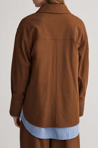 Surchemise en laine - Marron