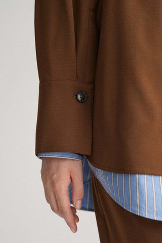 Surchemise en laine - Marron