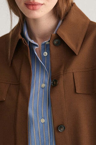 Surchemise en laine - Marron