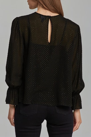 Blouse plumetis - Noir