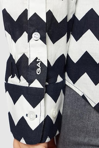 Chemisier regular - Bleu marine et blanc