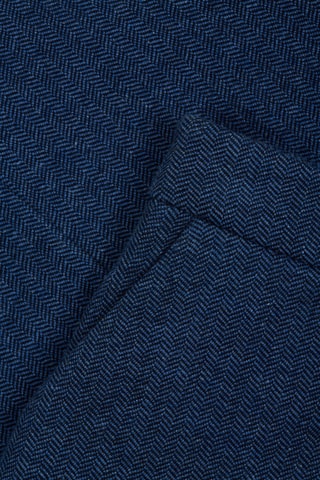 Jupe droite - Bleu marine chiné