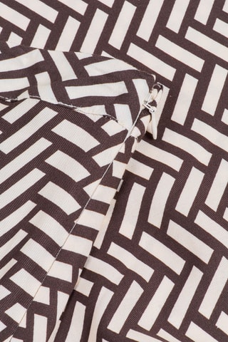 Jupe midi taille haute - Marron
