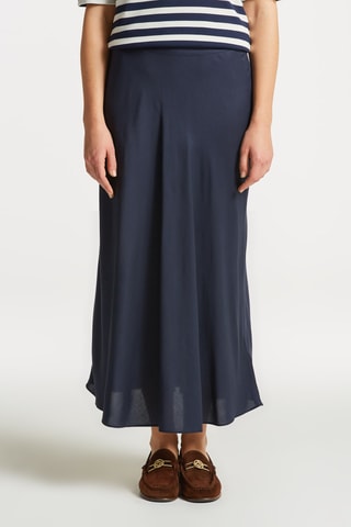 Jupe longue taille haute - Bleu marine