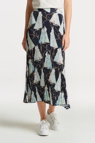 Jupe plissée taille haute - Bleu marine