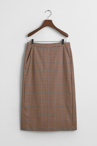 Jupe midi en laine - Kaki