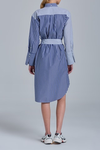 Robe chemise en coton biologique - Bleu marine