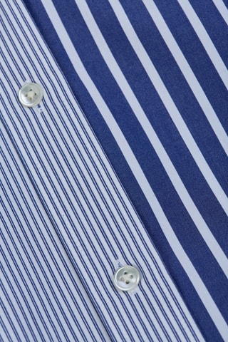 Robe chemise en coton biologique - Bleu marine