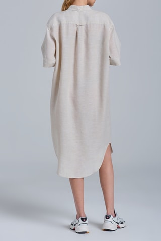 Robe chemise en lin - Ecru chiné