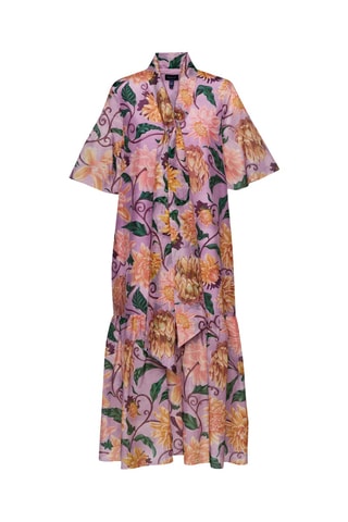 Robe midi en soie - Violet