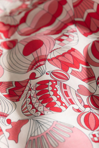 Robe longue en soie - Rouge